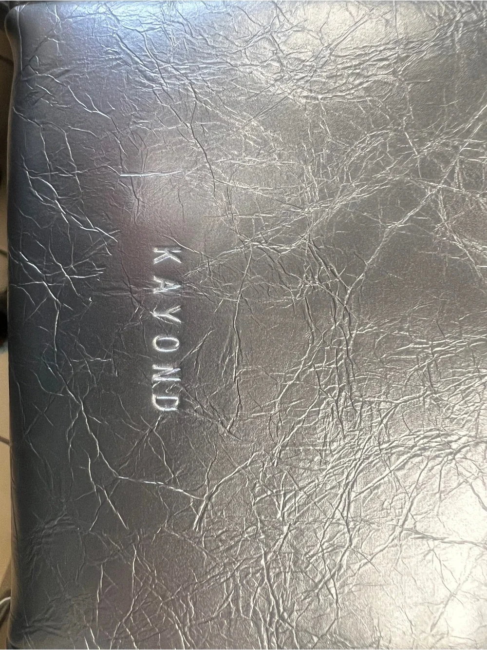 Metallic Silver Padded Computer Cover/ Magnetic Closure top Bag